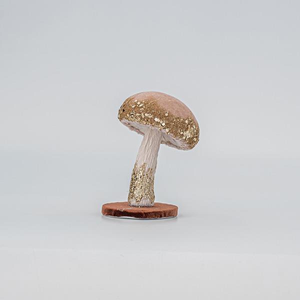 SETAS DE TERCIOPELO, SALMON, CON BRILLO DORADO, 7x13cm