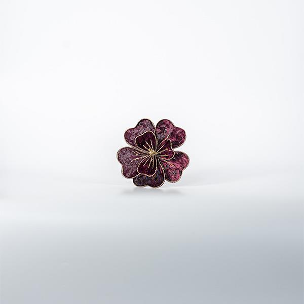 FLOR DE HIBISCO, BURDEOS, TERCIOPELO, 20cm