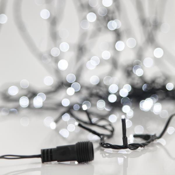 LINEA, 180 LED 3mm, CONECTOR HASTA 6, CABLE VERDE, LED BLANCO POR 7.5cm, IP44, (SIN ADAPTADOR, SIN CABLE)