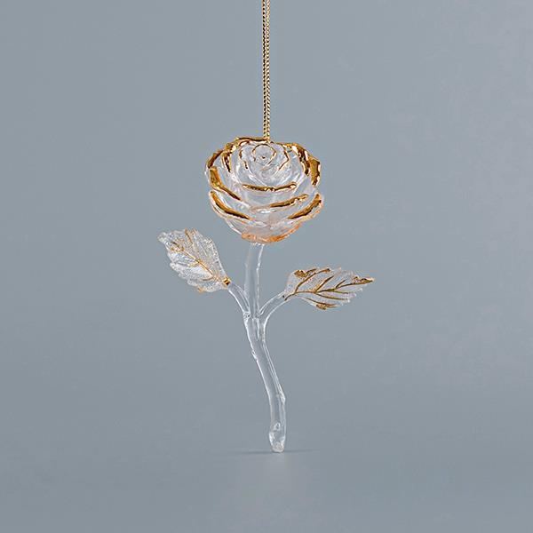ROSA ACRILICO 3D, ORO, 8,8x12,1cm
