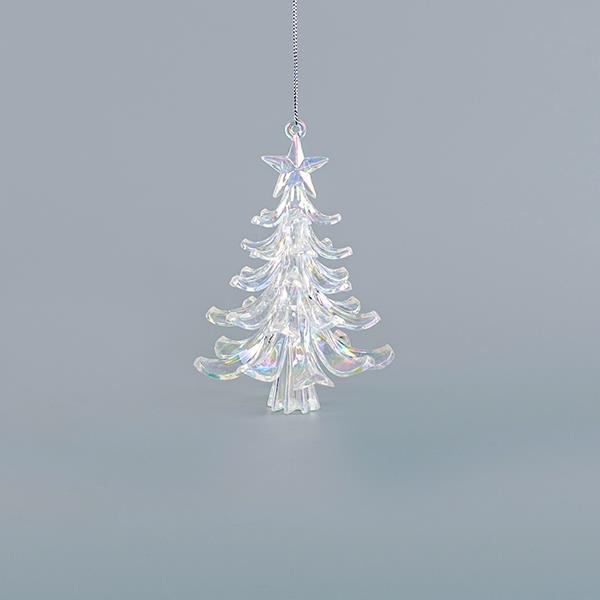 ÁRBOL DE ACRÍLICO 3D, IRIDISCENTE, 8,8x12,8cm