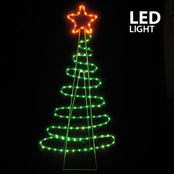 ÁRBOL, CABLE LUMINOSO LED 5m, 2 VÍAS, CON PROGRAMA, VERDE - NARANJA, 112x51cm, IP44