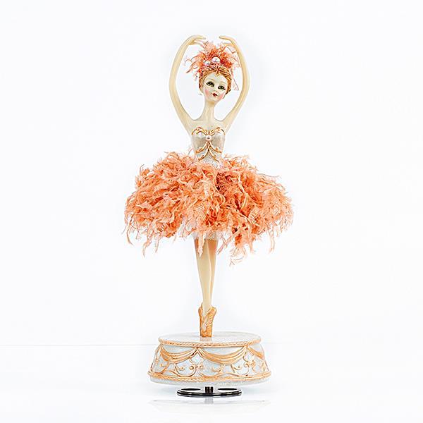 BAILARINA CON FALDA ROSA, SOBRE BASE, 33cm