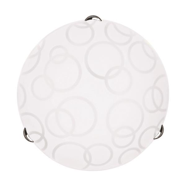 LUZ DE TECHO "LEIA" Ø30 Ε27 BLANCO/NIQUEL