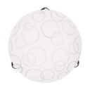 LUZ DE TECHO "LEIA" Ø30 Ε27 BLANCO/NIQUEL