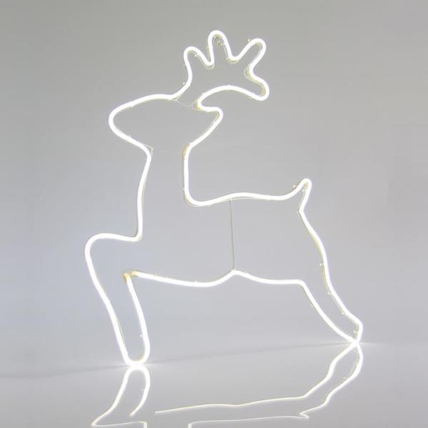 CIERVO, CABLE DE LUZ LED NEON 3m, 2 VIAS, BLANCO, 65x58cm, IP44