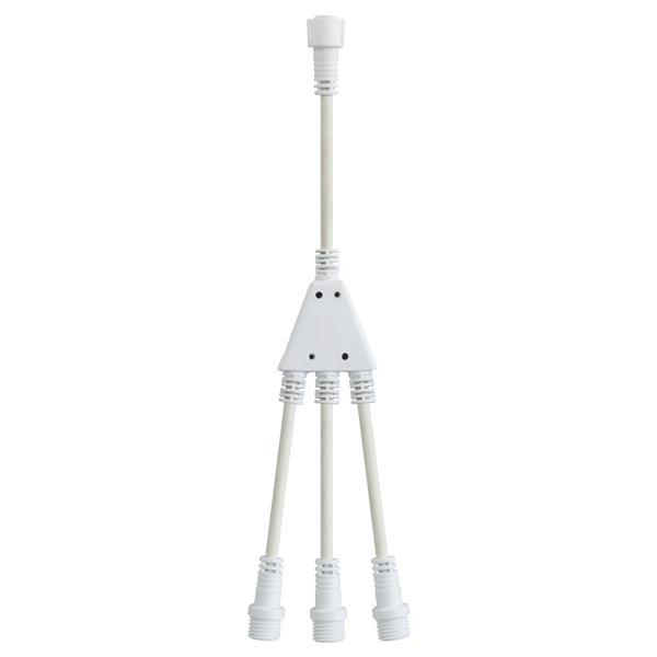 DIY, CONECTOR TIPO 1 A 3 CON HILO DE CAUCHO BLANCO POR 10cm, IP65