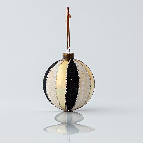 BOLAS DE CRISTAL, TRES COLORES, BLANCO-ORO-NEGRO, SET 4PZS, 10cm