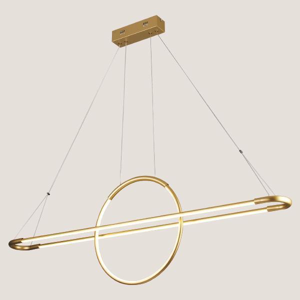LAMPARA DE TECHO SUSPENDIDA LINEAL LED 45W 3000K 120x150 ORO