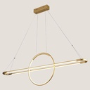 LAMPARA DE TECHO SUSPENDIDA LINEAL LED 45W 3000K 120x150 ORO