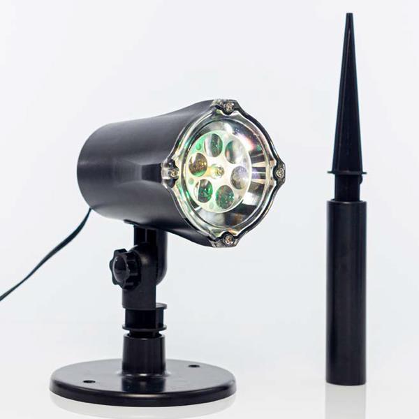 PROYECTOR LED, CON PROGRAMA, CON DISEÑOS NAVIDEÑOS EN COLORES, 8x11,5x33,5cm, IP44