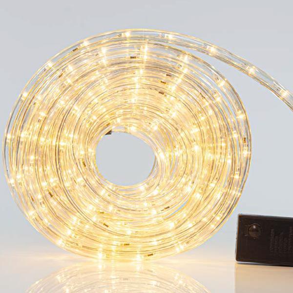 CABLE DE LUZ LED, 2 VÍAS, CON PROGRAMA, BLANCO CÁLIDO, 10m, 24 LED/m, IP44