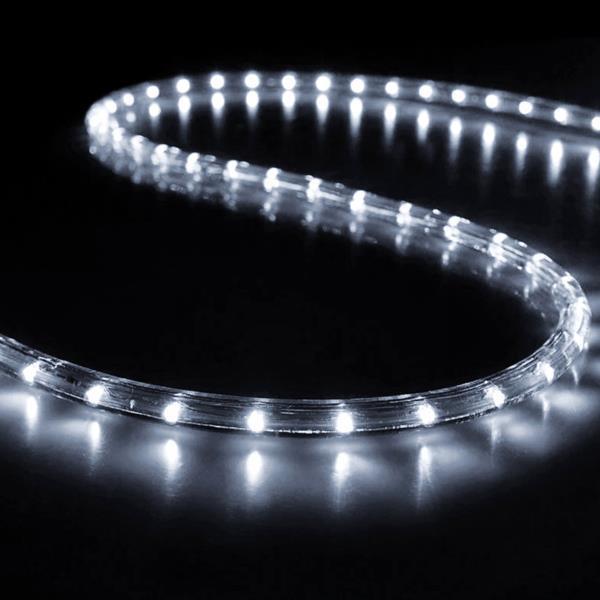 CABLE DE LUZ LED, PROTECCIÓN UV, CORTE AL METRO, 2 VÍAS, BLANCO, 50m, 36 LED/m, IP65