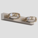 LUMINARIAS PARA BAÑO LED 6W 4000K OVAL 2Ø 320X50X116 NIQUEL