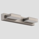 LUMINARIAS PARA BAÑO LED 8W 4000K OVAL 2Ø 320X50X100 NIQUEL