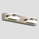 LUMINARIAS PARA BAÑO LED 8W 4000K OVAL 2Ø 320X50X100 NIQUEL