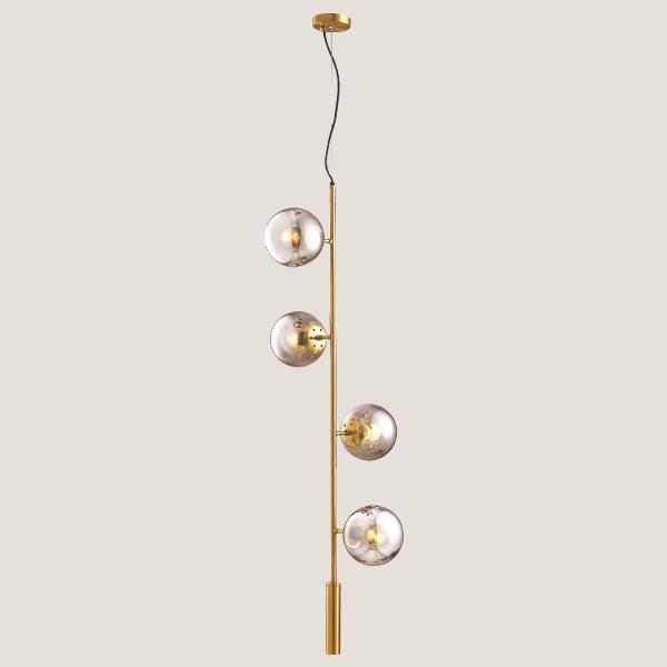 LUMINARIAS COLGANTES 4xE27 Ø45x130 ORO