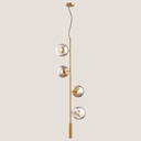 LUMINARIAS COLGANTES 4xE27 Ø45x130 ORO