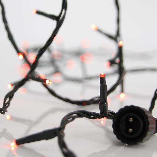 LINEA, 100 LED 3mm, ADAPTADOR 31V, CONECTOR HASTA 3, HILO VERDE, LED ROJO POR 5cm, CABLE 3m, IP44