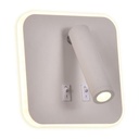 LUZ DE LECTURA DE PARED PARA CAMA "IRIS K" 11W Y 3W LED 3000K BLANCO PRO