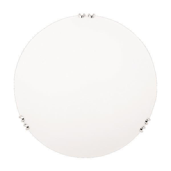 PLAFON "PAROS" Ø30mm 2xΕ27 BLANCO / NÍQUEL