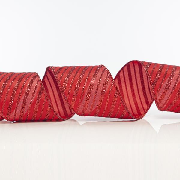 CINTA ROJA, CON BRILLO ROJO, 6,35cm, 10A