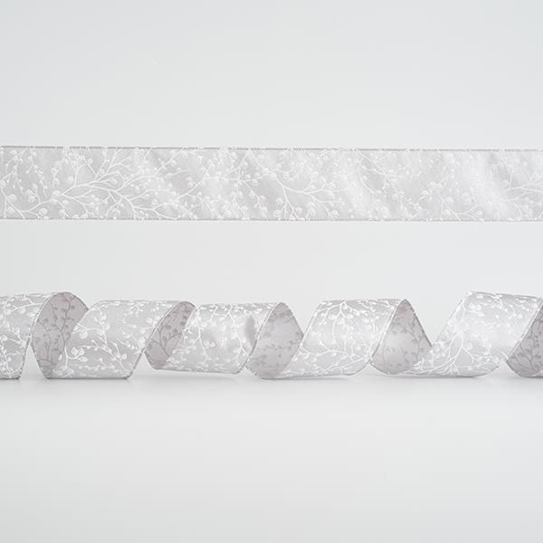 CINTA DE PLATA, CON RAMITAS DE PLATA, 6,35cm, 10A