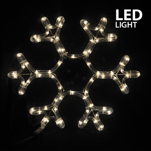 COPO DE NIEVE, CABLE DE LUZ LED 3m, 2 VÍAS, BLANCO CÁLIDO, 38x36cm, IP44