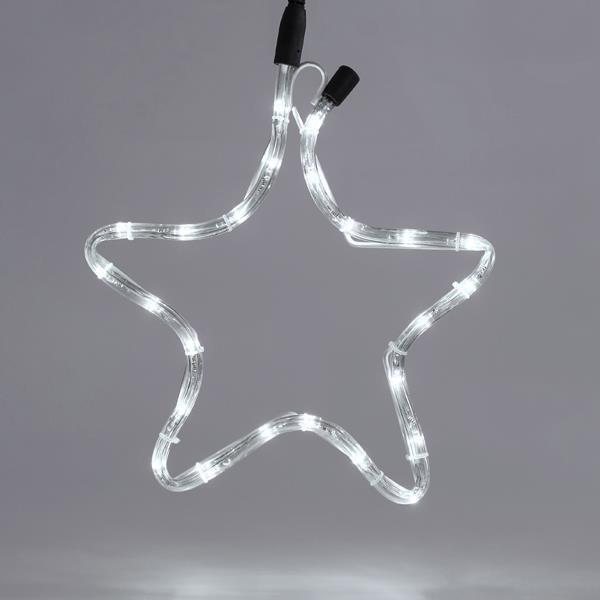 ESTRELLA, CABLE DE LUZ LED 1m, 2 VIAS, BLANCO, 32x29cm, IP44