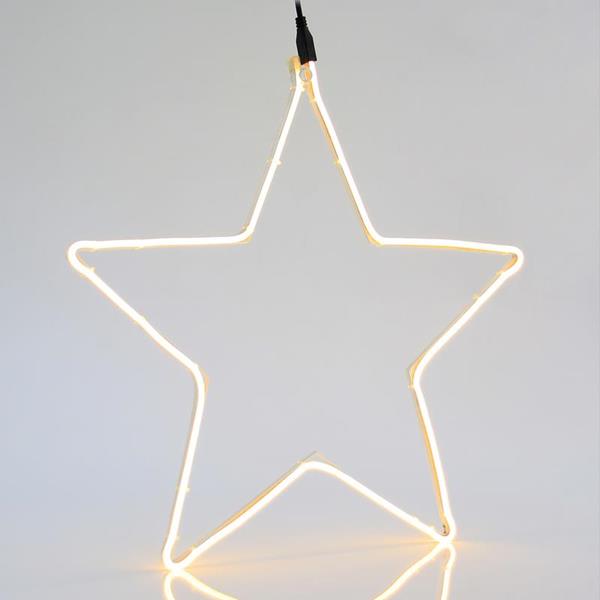 ESTRELLA, CABLE DE LUZ LED DE NEÓN DE 2 m, 2 VÍAS, BLANCO CÁLIDO, 54x58 cm, IP44