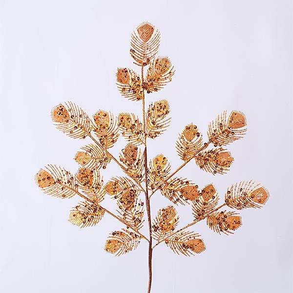 TWIG COBRE, CON BRILLO Y LENTEJUELAS, 75cm