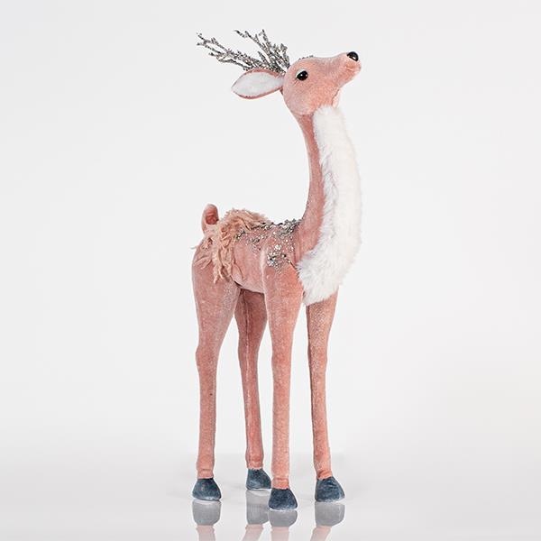 CIERVO DE TERCIOPELO, ROSA, 19x44cm