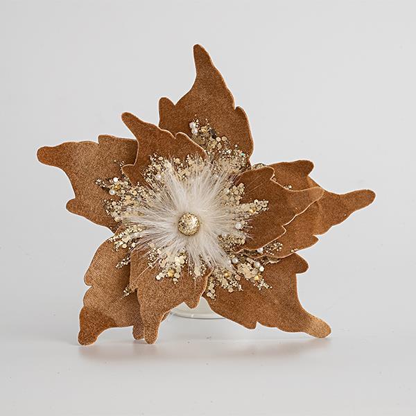 FLOR DE TERCIOPELO, MARRÓN, 20cm