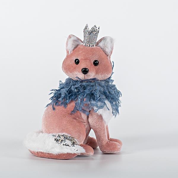 ZORRO DE TERCIOPELO, ROSA, 14x17cm