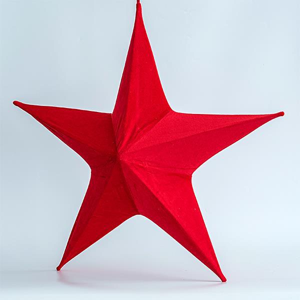 ESTRELLA DE TERCIOPELO, ROJA, 65cm