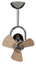 VENTILADOR DE TECHO 3 ASPAS MADERA CROMO, DIRECCION VIENTO AJUSTABLE Ø330x460mm FINO VENTO 