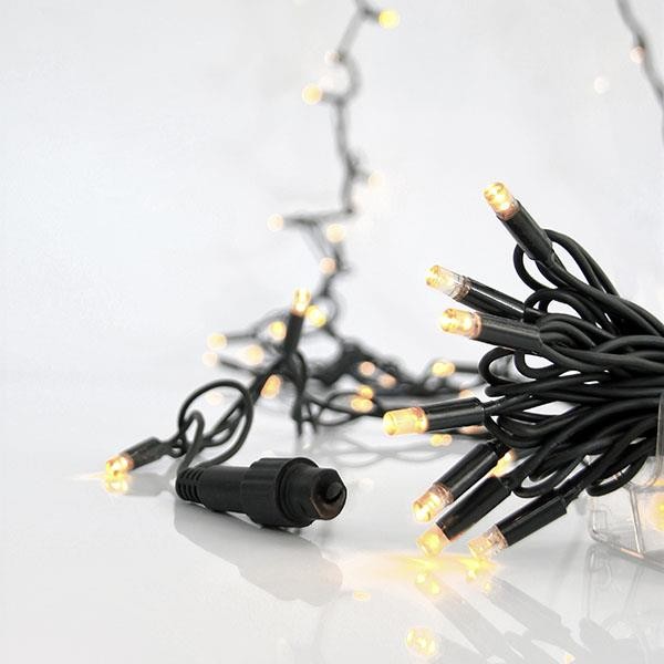 LINEA, 100 LED 5mm CON COPAS, 230V, CONECTOR HASTA 9, HILO GOMA VERDE, LED LUZ DIA POR 10cm, CABLE 1.5m, IP65 (OLD REF. 600-11111)