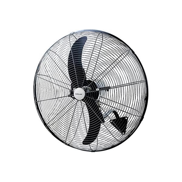 VENTILADOR DE PARED INDUSTRIAL METAL NEGRO Ø76x40cm 200W C/MANDO EUROLAMP