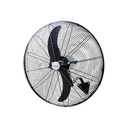 VENTILADOR DE PARED INDUSTRIAL METAL NEGRO Ø76x40cm 200W C/MANDO EUROLAMP