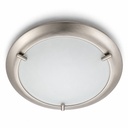 PLAFON "SAUKI" 1xE27 Ø264x90mm NIQUEL SAT CRISTAL MATE AIMUR