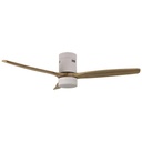 VENTILADOR DECORATIVO 3 PALAS MARRONES CON ALTAVOZ BLUETOOTH, LUZ LED Y MANDO Ø132 MOTOR DC 40W