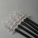 LÍNEA 5 LED 3mm, 5 ÁRBOLES CON PISTA DE TIERRA 37cm, PANEL SOLAR CON SENSOR DE LUZ, CABLE PVC NEGRO, LED BLANCO CÁLIDO, POR 35cm, CABLE 2m, IP44