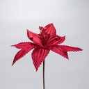 FLOR, BORGOÑA CON DISCRETA LÍNEA DE BRILLO, 30x20cm