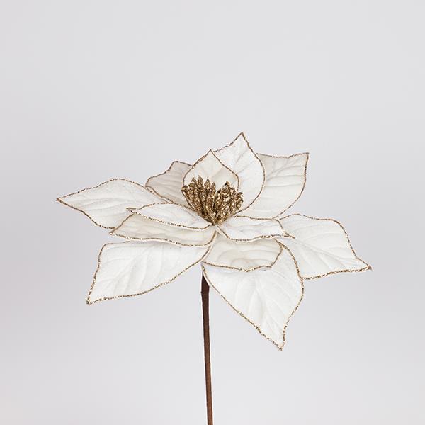 FLOR DE POINSETTI MARFIL, 30x44cm