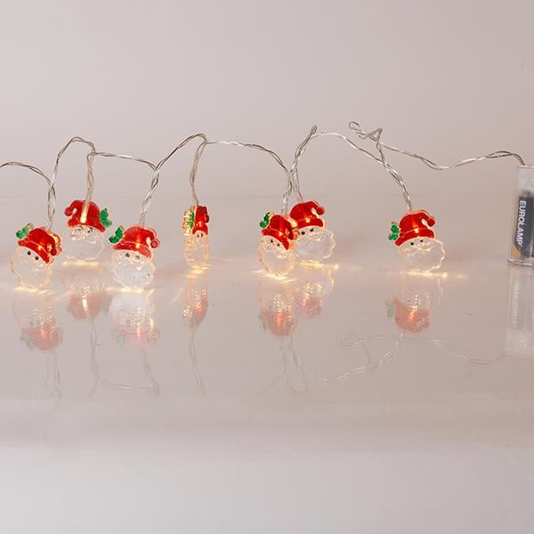 LÍNEA, 10 LED 5mm, CON PAPEL DE PLÁSTICO, CAJA DE PILAS 3xAA, TEMPORIZADOR, CAJA DE PVC TRANSPARENTE, LED BLANCO CÁLIDO, POR 10cm, CABLE DE CONDUCCIÓN 30cm, IP20