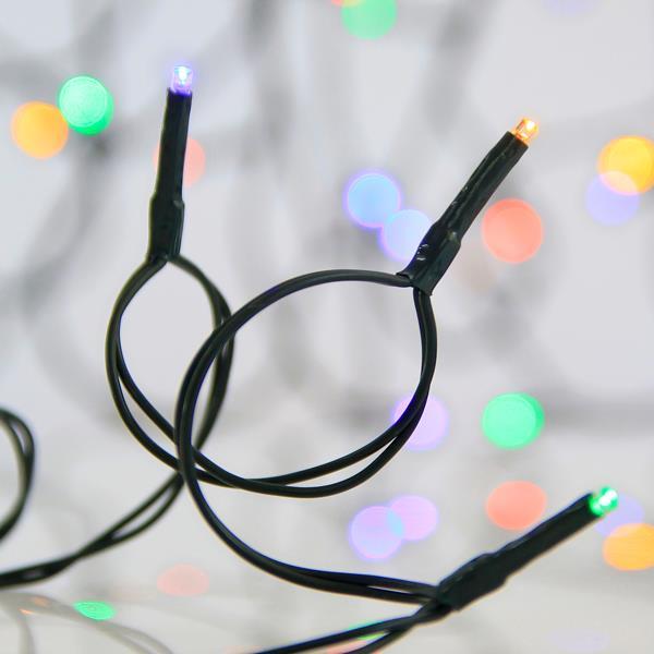 LÍNEA, 720 LED 3 mm, ADAPTADOR 31 V, FIJO, CABLE PVC VERDE, MULTILED POR 7,5 cm, CABLE CONDUCTOR 3 m, IP44