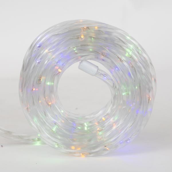  LUZ DE CUERDA LED SMD DE 6 m, 2 VÍAS, PANEL SOLAR CON SENSOR DE LUZ, MULTILED, 20 LED/m, CABLE DE 2 m, IP44
