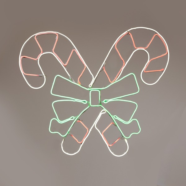 CUERDA FLUJOSA LED NEÓN CON LAZO VERDE 70x60cm, 9,5m, VERDE, ROJO Y BLANCO, BIDIRECCIONAL, CABLE 5m, IP44