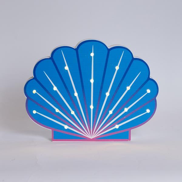 CONCHA DE MADERA ILUMINADA, 25x19x2,8cm