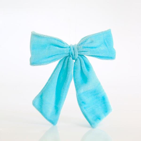 LAZO DE TERCIOPELO AZUL CLARO, 15x2x17cm